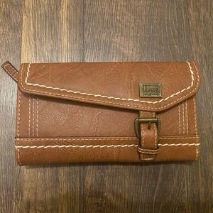 boc Leather Trifold Wallet